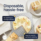 Silver Foil Square Cake Board - Gorgeous Design, Sturdy & Durable 1/2" Thick Drums, 24" x 24" Inch, Pack of 5, alternate view