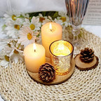 Silver Mercury Glass Tea Light Holders Set of 36 - Elegant Votive Candle Holders for Weddings, Showers and Home, alternate