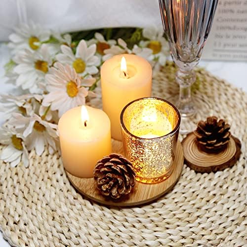 Silver Mercury Glass Tea Light Holders Set of 36 - Elegant Votive Candle Holders for Weddings, Showers and Home, alternate