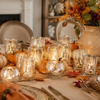 Silver Party Decorations 72pcs, Assorted Glass Votive Candle Holders in Silver--(36pcs+36pcs), alternate view 5
