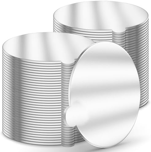 Silver Round Mini Cake Boards with Tab - 2-3/4 Inch Grease-Proof, Foil-Covered, Food Grade Cardboard for