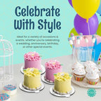 Silver Round Mini Cake Boards with Tab - 2-3/4 Inch Grease-Proof, Foil-Covered, Food Grade Cardboard for, alternate view 4