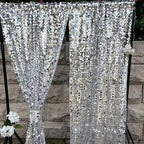 Silver Sequin Backdrop 4x10 Ft, 2 Panels, Large Shimmer Party Decor in 4 ft W x 10 ft L (2 Panels) in Silver, alternate view