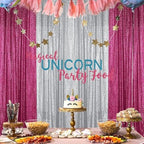 Silver Sequin Backdrop Curtain 4FTx8FT Glitter Silver Background Drapes Sparkle Photography Backdrop for Party, alternate