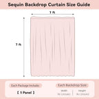 Silver Sequin Backdrop Curtain 7FTx7FT Glitter Silver Background Drapes Sparkle Photography Backdrop for Party, alternate