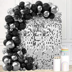 Silver Shimmer Wall Backdrop, 24 Panels, 6x4 Ft Photo Backdrop in 6x4 Ft
