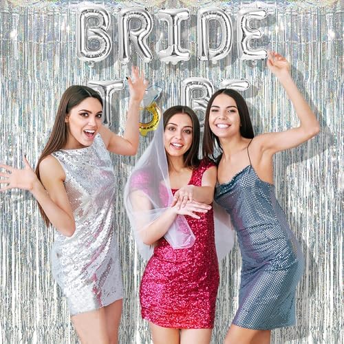 Silver Streamers Party Fringe Backdrop Christmas Decorations in 3.2x8.2 ft in Silver, alternate view 2