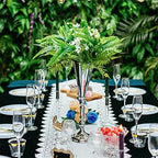 Silver Trumpet Flower Wedding Centerpiece Riser, 10Pcs, 16.5in in Silver, alternate view 2