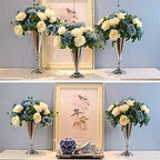 Silver Trumpet Flower Wedding Centerpiece Riser, 10Pcs, 16.5in in Silver, alternate view 5