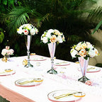 Silver Trumpet Flower Wedding Centerpiece Riser Stand, 2Pcs, 14in in Silver, alternate view 5