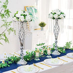 Silver Vases Centerpieces for Table: 21.7in Flower Stand, Set of 2 in Sliver, alternate view 2
