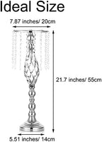 Silver Vases Centerpieces for Table: 21.7in Flower Stand, Set of 2 in Sliver, alternate view 3