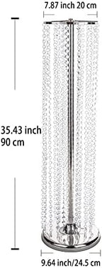 Silver Wedding Vases for Centerpieces - 10pcs of 35.4in Tall Flower Stands in Silver, alternate view 3