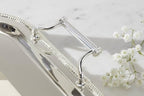 Silverplate Rectangular Serving Tray with Handles, 16-Inch in Metallic, alternate view 7