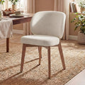 Single Dining Chair Modern Kitchen Dining Room Chair Beige