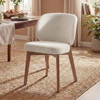 Single Dining Chair Modern Kitchen Dining Room Chair Beige