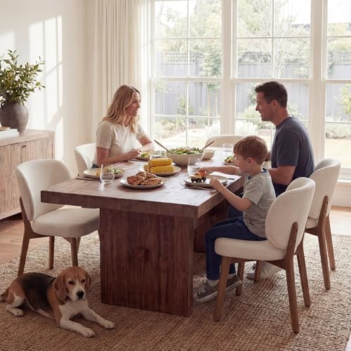 Single Dining Chair Modern Kitchen Dining Room Chair Beige, alternate view 3