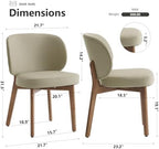 Single Dining Chair Modern Kitchen Dining Room Chair Khaki, alternate view 2
