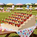 Skewer Holder with 100 Pcs 4.7" Cocktail Pick, 6-tier 156 Holes Fruit Kabobs Appetizer Food Pick Stand and, alternate view 2