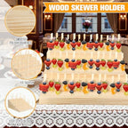 Skewer Holder with 100 Pcs 4.7" Cocktail Pick, 6-tier 156 Holes Fruit Kabobs Appetizer Food Pick Stand and, alternate view 4