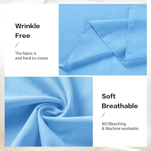 Sky Blue Wedding Arch Draping Fabric Chiffon Fabric, 29in x 18Ft Sheer Chiffon Outdoor Curtain for Wedding, alternate view 3