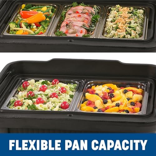 Slide 'N Seal Top Loading Insulated Food Pan Carrier Food Pan Holder with Sliding Lid for Catering, Kitchen, and, alternate