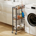 Slim Rolling Cart, Mobile Kitchen Cart on Wheels, Narrow Storage Cart for Small Space, Small Bar Cart, for