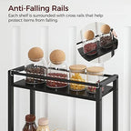 Slim Rolling Cart, Mobile Kitchen Cart on Wheels, Narrow Storage Cart for Small Space, Small Bar Cart, for, alternate view 6