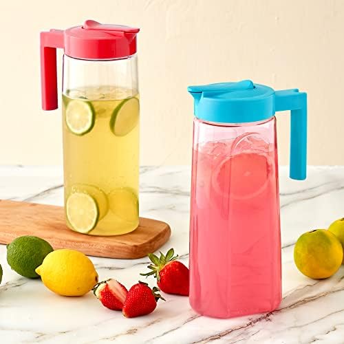 Slim - Tritan Pitcher (64 oz), Unbreakable Plastic Water Pitcher with Lid, BPA-Free, Heat-Resistant, alternate view 2