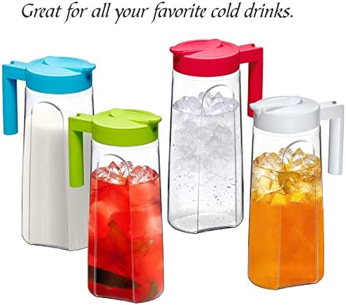 Slim - Tritan Pitcher (64 oz), Unbreakable Plastic Water Pitcher with Lid, BPA-Free, Heat-Resistant, alternate view 4