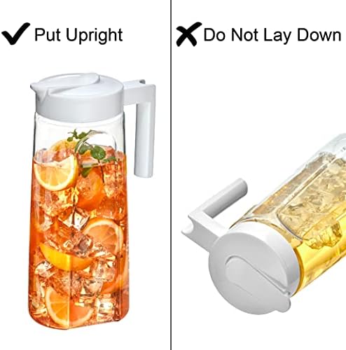 Slim - Tritan Pitcher (64 oz), Unbreakable Plastic Water Pitcher with Lid, BPA-Free, Heat-Resistant, alternate view 5