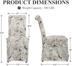 Slipcovered Upholstered Parsons Dining Chairs Set of 2, Floral in Standard in Floral, alternate view 2