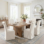 Slipcovered Upholstered Parsons Dining Chairs Set of 4, Cream White in Standard in Cream White, alternate view 5