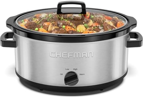 Slow Cooker 7 Quart, Large Family Size Slow Cooker with Low, High & Warm Settings, Removable Ceramic Crock