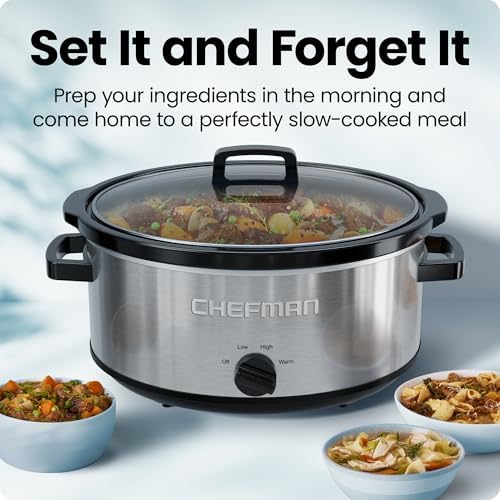 Slow Cooker 7 Quart, Large Family Size Slow Cooker with Low, High & Warm Settings, Removable Ceramic Crock, alternate view 2