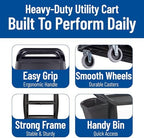 Small 3-Shelf Plastic Bussing Cart, Black in Black, alternate view 5
