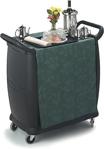 Small 3-Shelf Plastic Bussing Cart, Black in Black, alternate view 6