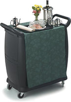 Small 3-Shelf Plastic Bussing Cart, Black in Black, alternate view 6