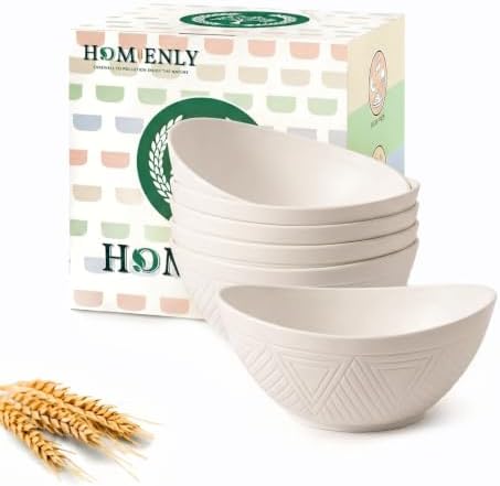 Small Bowls Set Wheat Straw Bowls 10 oz Small Serving Bowls for Ice Cream, Dessert, Snack, Appetizer, Candy