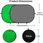 Small Collapsible Backdrop Double-Sided Grey Green Screen 2-in-1, alternate view 5