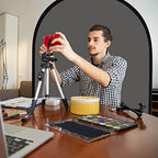 Small Collapsible Backdrop Double-Sided Grey Green Screen 2-in-1, alternate view 7