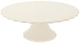 Small Cream Reusable Bamboo Cake Stand (Pack of 1) in Multicolor