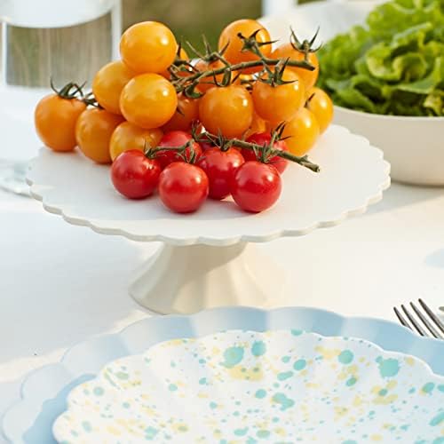 Small Cream Reusable Bamboo Cake Stand (Pack of 1) in Multicolor, alternate view 2