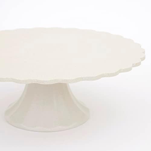 Small Cream Reusable Bamboo Cake Stand (Pack of 1) in Multicolor, alternate view 3