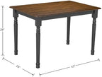 Small Dining Table for 2-4, Solid Wood Dining Table for Small Spaces 2 Person Rectangle Kitchen Table Space, alternate view 2