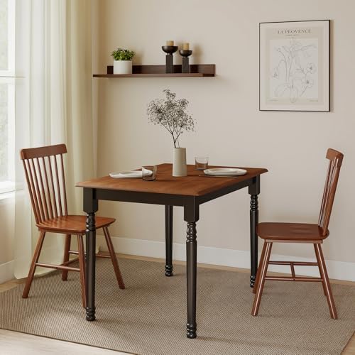 Small Dining Table for 2-4, Solid Wood Dining Table for Small Spaces 2 Person Rectangle Kitchen Table Space, alternate view 4