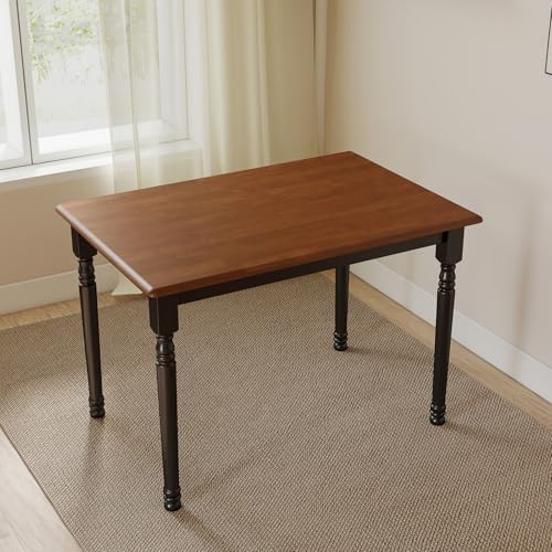 Small Dining Table for 2-4, Solid Wood Dining Table for Small Spaces 2 Person Rectangle Kitchen Table Space, alternate view 5