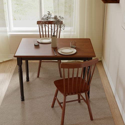 Small Dining Table for 2-4, Solid Wood Dining Table for Small Spaces 2 Person Rectangle Kitchen Table Space, alternate view 7