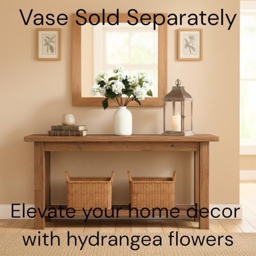 Small Faux Hydrangea Flowers 5 Stems (15 Heads) For Table Decor, alternate view 2