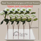 Small Faux Hydrangea Flowers 5 Stems (15 Heads) For Table Decor, alternate view 5